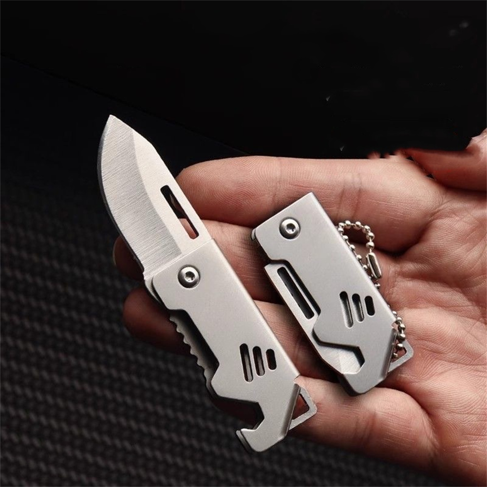 Edc Everyday Carry Knives - Portachiavi con coltello pieghevole portatile Portachiavi