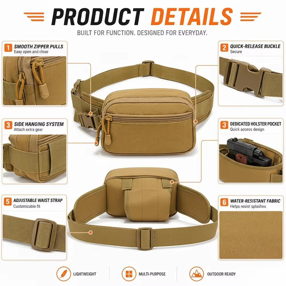 Borsa per pistola da porto occ - Edc Concealed Carry Fanny Pack recensione e prezzo